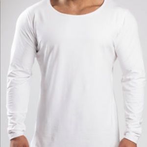 Alphalete men’s scoop neck long sleeve large white